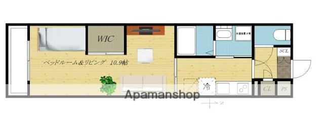 OSTRO(1K/3階)の間取り写真