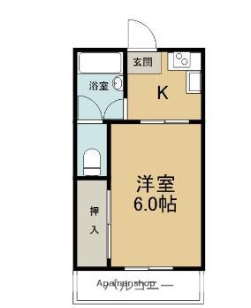 SS元町ビル(1K/3階)の間取り写真