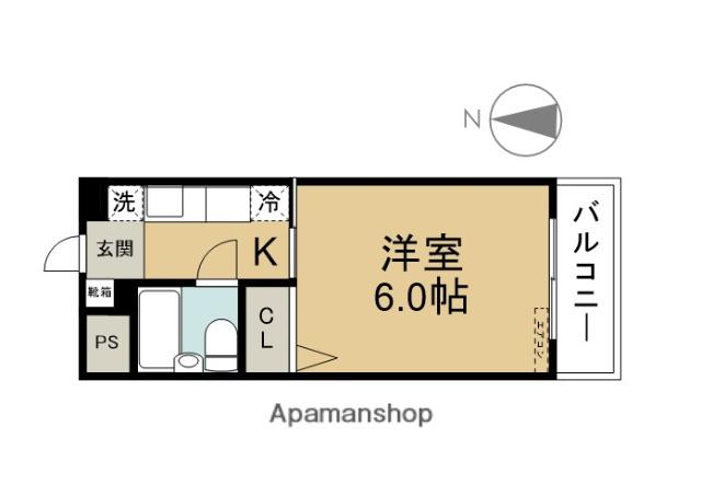 第二上野ハイツ(1K/2階)の間取り写真