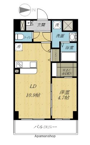 スカイメゾン新町(1LDK/12階)の間取り写真