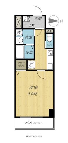 スカイメゾン新町(1K/6階)の間取り写真