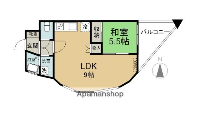 セゾン錦町(1LDK/4階)の間取り写真