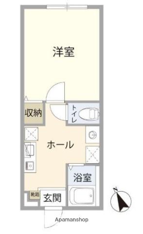 サンパステル壱番館(1K/1階)の間取り写真