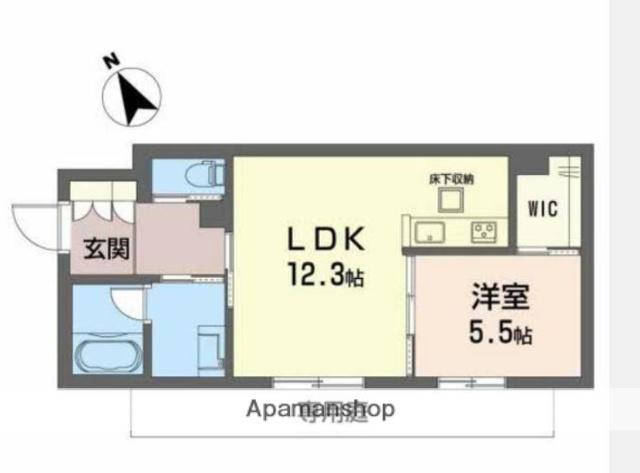 SHAMAISONエイト(1LDK/1階)の間取り写真