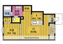 アスタリスク(1LDK/1階)の間取り写真