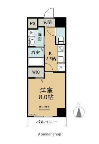 トレステーラ寿町(1K/8階)の間取り写真