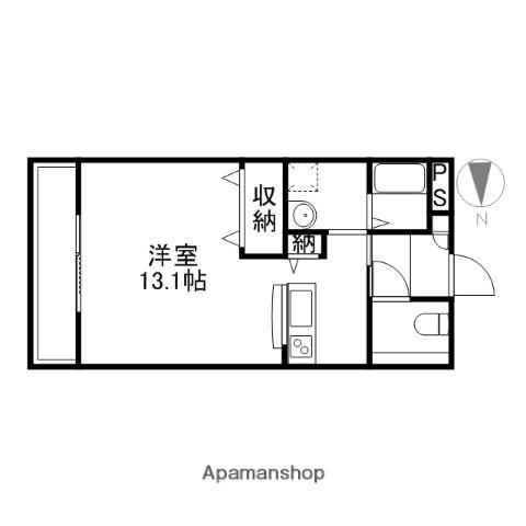 プレミール3番館(ワンルーム/2階)の間取り写真