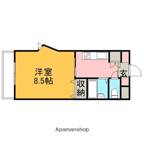 トレステーラ賀来Ⅱ(1K/4階)の間取り写真