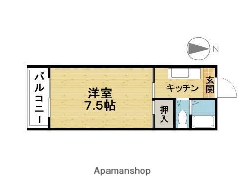 サニーパレス顕徳(1K/4階)の間取り写真