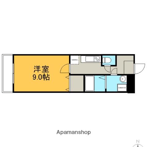 トレステーラ下芹(1K/2階)の間取り写真