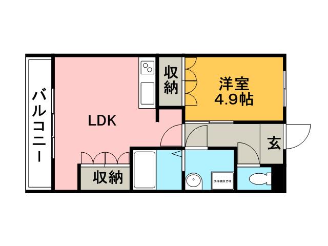 サングリーンズ(1LDK/2階)の間取り写真