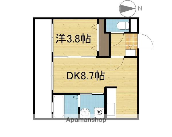 リファレンス中央町(1DK/9階)の間取り写真