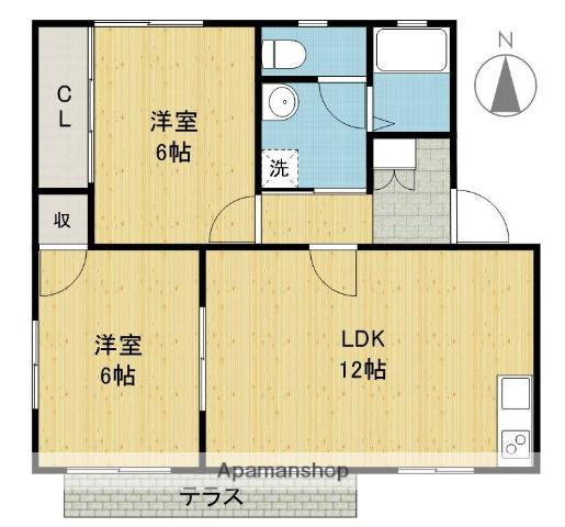 リリパットアーミー(2LDK/1階)の間取り写真
