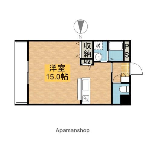 プランドール5番館(ワンルーム/1階)の間取り写真