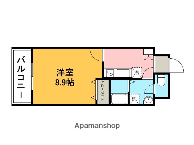 グランデール金池(1K/3階)の間取り写真