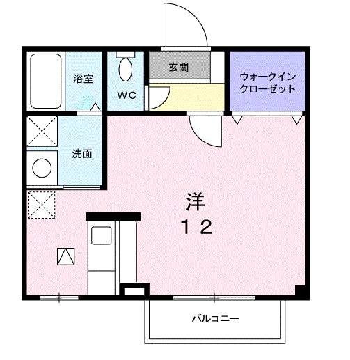 アルモニー(ワンルーム/1階)の間取り写真
