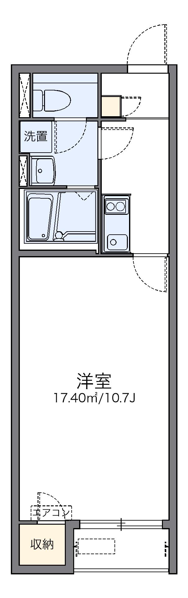 レオネクストはなみずき(1K/1階)の間取り写真