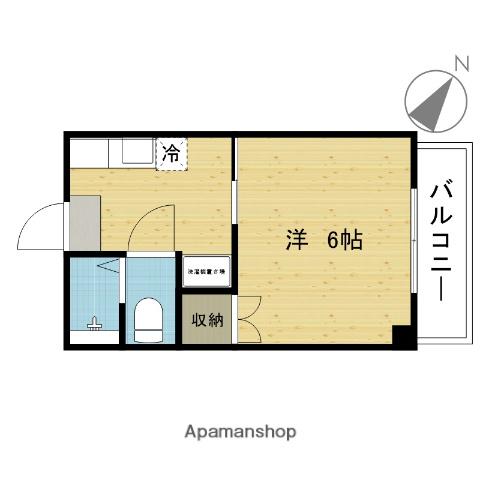 PBOX ビルディング(1K/3階)の間取り写真