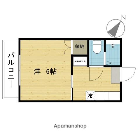 PBOX ビルディング(1K/3階)の間取り写真