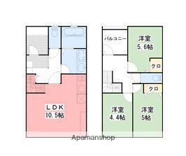 大分県大分市 2階建 築10年(3LDK)の間取り写真
