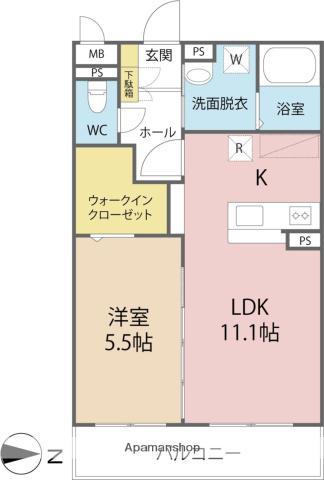 プレジャー希(1LDK/1階)の間取り写真