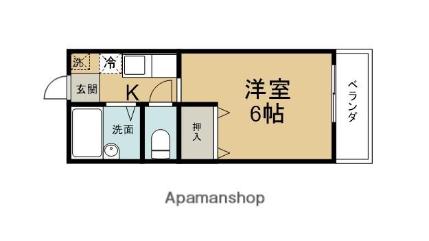 ソフィア21(1K/2階)の間取り写真