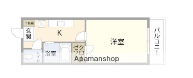 G-STAGE旦野原Ⅰ(1K/2階)の間取り写真