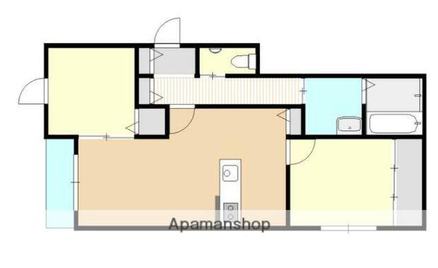 BELLE LEAD中島東(2LDK/2階)の間取り写真