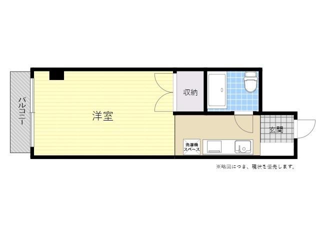 リバージュ(1K/3階)の間取り写真