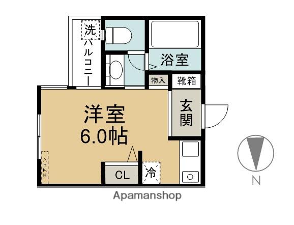 コーポ南春日(ワンルーム/2階)の間取り写真
