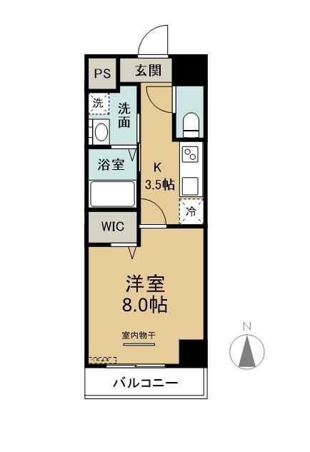 トレステーラ寿町(1K/6階)の間取り写真