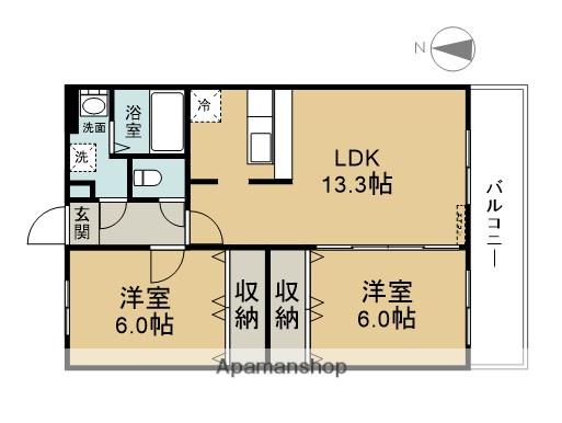 ADY・NEXT(2LDK/3階)の間取り写真