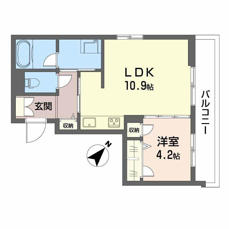 シャーメゾンアルメリア(1LDK/3階)の間取り写真