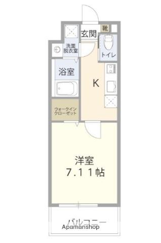 KOMACHI-SO 17(1K/1階)の間取り写真