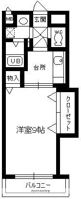 コスモマンション延岡アイリス(1K/1階)の間取り写真