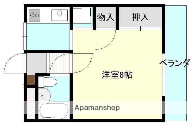 ニュー昭和ハイツ(1K/2階)の間取り写真