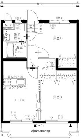 シエースタ・ひなたⅠ(2LDK/3階)の間取り写真