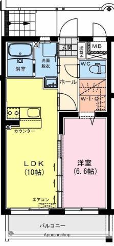 メゾフォルテ ヤマシタ(1LDK/1階)の間取り写真