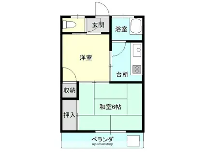 SAKURAアパート(2K/2階)の間取り写真