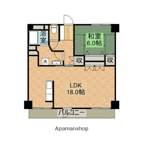 東和ビル(1LDK/1階)の間取り写真