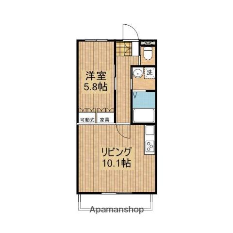 グランデハイツ平江(1LDK/1階)の間取り写真