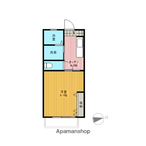 ティラーレ(1DK/2階)の間取り写真