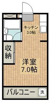 ガーデンHE(1K/2階)の間取り写真