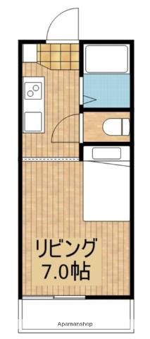 ノースルピナス(1K/2階)の間取り写真