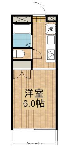 ミタカホーム11番館(1DK/6階)の間取り写真