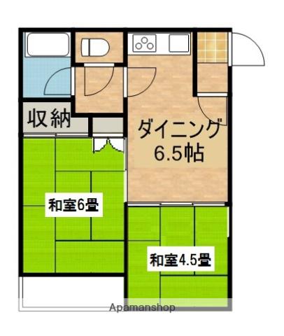 ビラコート(2DK/1階)の間取り写真