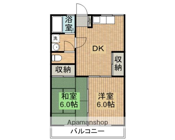 フローラルTANAKA(2DK/1階)の間取り写真