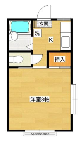 森コーポ(1K/2階)の間取り写真