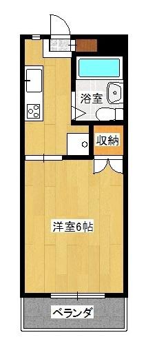 シティハイツ姫城 A・B(1K/2階)の間取り写真