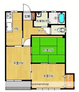 メゾンドメンフィス(3K/1階)の間取り写真